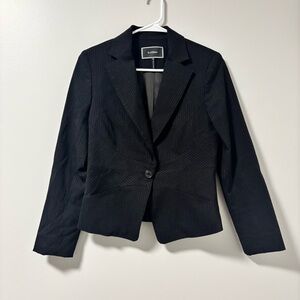 Le Chateau Black Pinstripe Blazer Small